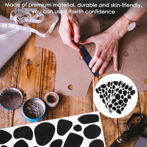 Garneck 6 Sheets Felt Stickers Self-Adhesive Creative Cow Felt Decals for DIY Crafts Kids Wall Clothes Decorations 11.41X6.29In