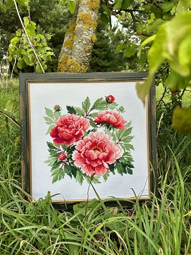 RIOLIS 1854 Tree Peony Counted Cross Stitch Kit 15.75 x 15.75 in