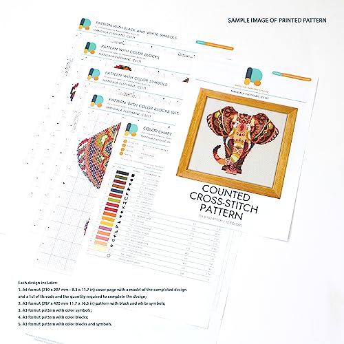 Yosemite National Park CS420-2 - Counted Cross Stitch KIT#2. Set of Threads, Needles, AIDA Fabric, Needle Threader, Embroidery Clippers and Printed Color Pattern Inside. - size: Cross Stitch KIT #2