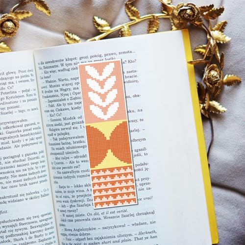 FREEBLOSS 6 Set Bohemian Cross Stitch Bookmark Kit - style: Simple Boho