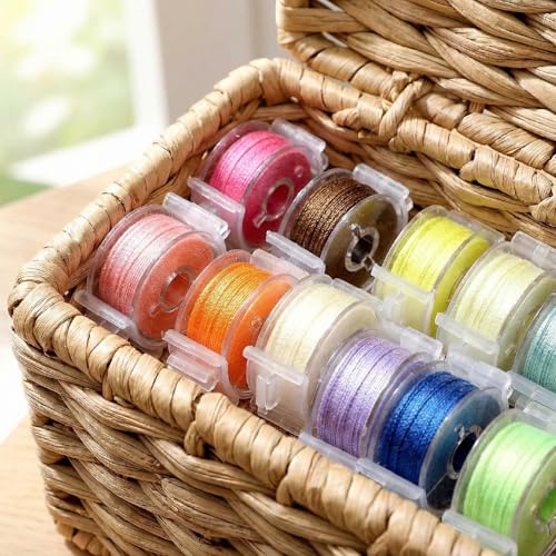 100pcs Small Sewing Bobbin Clips, Clear Plastic Bobbin Holder Thread Clamps, Thread Clips Sewing Holder Tools Organizer for Spools DIY Crafts Embroidery