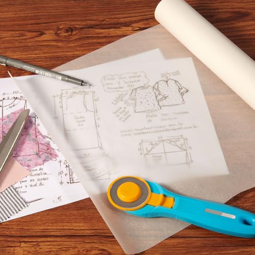 SEMLEART Tracing Paper Roll,24-inch x 50yard，White Translucent Vellum,Pattern Paper for Sewing, Drawing, Sketching, Gift Wrapping - color: 01-White, size: 24-inch x 50yard Roll