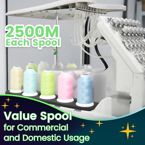 New brothread Single Huge Spool Glow in The Dark Embroidery Thread -G792 - color: 2500M Single Spool G792