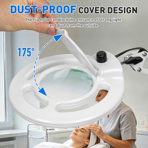 KIRKAS Magnifying Glass with Light, 2,200 Lumens Magnifying Lamp 12X - color: White