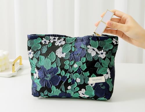 getgto 2 Pcs Makeup Bags, Large Cosmetic Bag Travel Toiletry Bag - color: Dark Blue