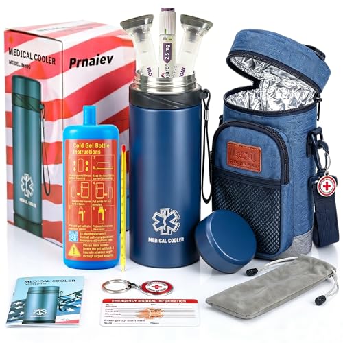 Insulin Cooler Travel Case Portable Medication Cooler - color: Blue