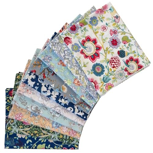 Fat Quarters Fabric Bundles Cotton Quilting Fabric, Morris Pattern B - color: Morris Pattern B