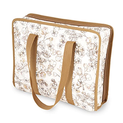 Dritz All-Purpose Project Organizer Bag, Soft Beige Floral