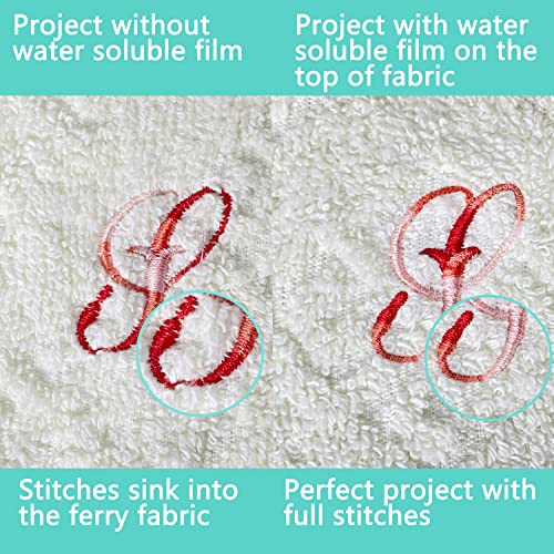 Craftido Clear Water Soluble Embroidery Topping Film -10" x 25 Yd/Roll - size: 10"x25yd roll