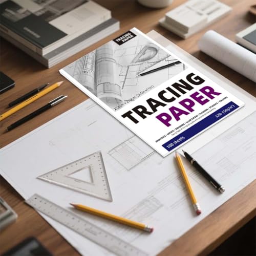 SEMLEART Tracing Paper for Drawing | 2pack 8.5×11in, 50gms，Qty: 200 Sheets - size: 8.5×11in-2
