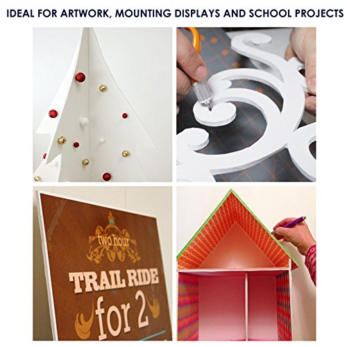 Foam Board 12 x 16 x 3/16"(5mm), Foam Core Board Sheets, White Poster Board - size: 12x16 in 12 Pack