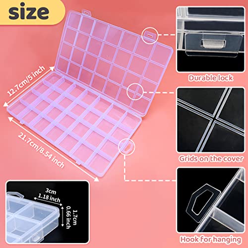 IOOLEEM Bead Organizer Box, 28 Grids Plastic Organizer Container Storage - size: 28 Grids (1 pack)