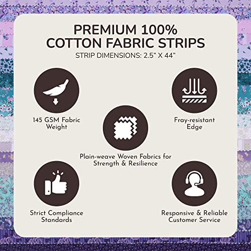 Tinyspool & Co.'s Twirlie Roll 40 Precut Quilting Fabric Strips for Quilting Supplies, Crafting, and Sewing, Soft Cotton Strip for Blanket, Rug, Upholstery, Home Decor, and Purse Making, Merry Mermaid - color: Merry Mermaid