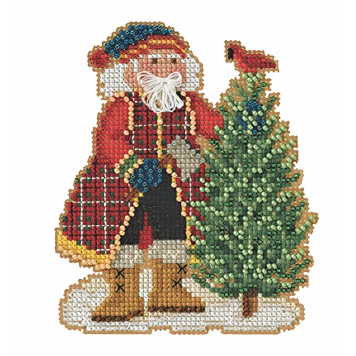 Mill Hill Scotch Pine Santa Beaded Counted Cross Stitch Ornament Kit 2022 Timberline Santas MH202231