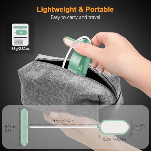 Gritin Rechargeable Book Light for Reading in Bed with 19 LED - color: Cyan