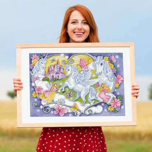 DIAMOND DOTZ Princess Magic Unicorn Diamond Painting for Adults with Gems