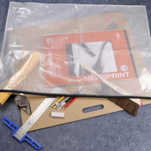 Pro Art Mesh & Vinyl Zipper Bag 23x31 - size: 23-inch x 31-inch Mesh Bag with Zipper