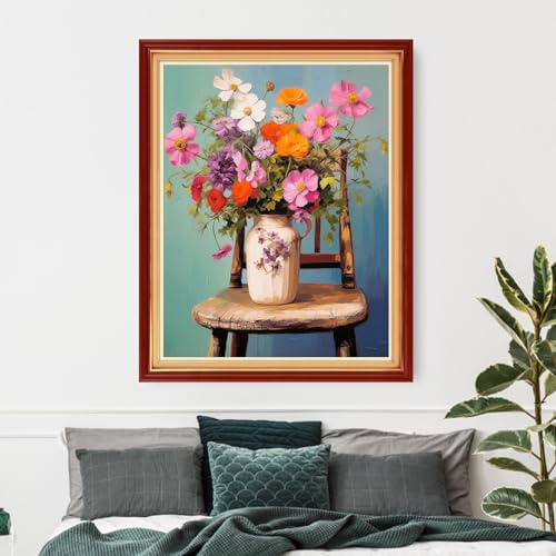Funxvoot Stamped Cross Stitch Kits Beginners Full Range of Embroidery Kits for Adults 11CT Embroidery Patterns Needlepoint Kits Printed Cross Stitch Kits-Colorful Flowers 16x20 inch - color: Craftsstyle12