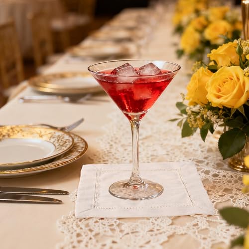 25pcs Linen Cocktail Napkins, Reusable Square Cocktail Napkins - color: Flaxen