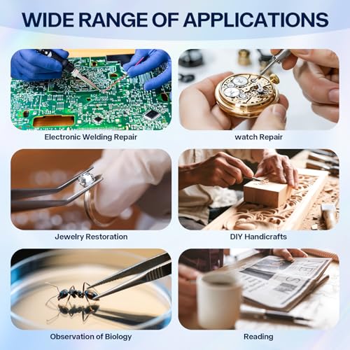 2.5X 7.5X 10X Helping Hands Magnifier Soldering Station with LED Light - color: Black-1