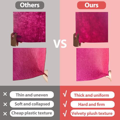 80 Pcs Wool Blend Felt Squares Sheets Bulk, 12"x12", 1MM Thick - size: 12'' x 12''- 1MM Thickness