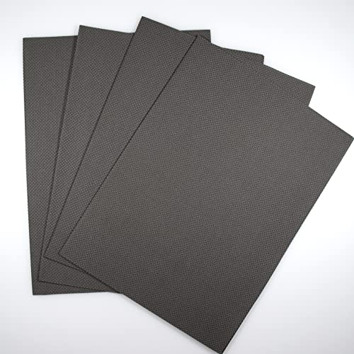 KCS 4 pc of 12" x 18" 14CT Counted Cotton Aida Cloth Cross Stitch Fabric (Dark Grey) - color: Dark Grey