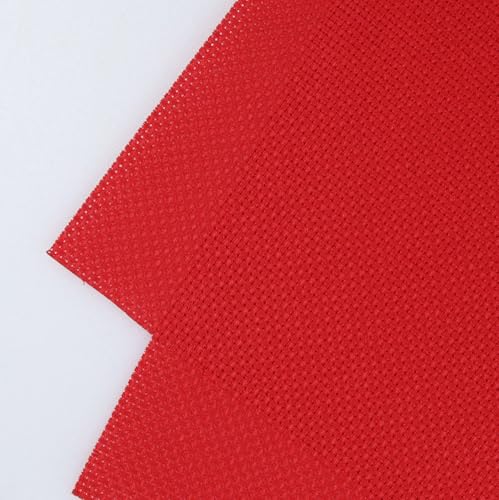 KCS 2 pc of 15" x 18"(38cmx45cm) 16 Count Cross Stitch Cotton Aida Cloth Needlework Fabric Box (Red, 16CT) - color: Red, size: 16CT