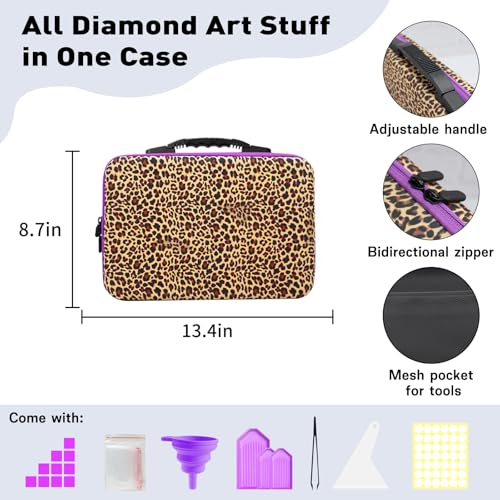 ZORETCO Diamond Painting Storage, 60 Containers Diamond Art Kits for Adults - color: Leopard Print, size: 60 Jars