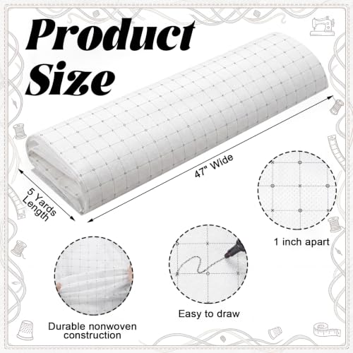 Tosstuki 47″ X 10 Yards Non Woven Cutting Pattern Paper for Sewing,Cross - size: 47 Inches X 10 Yards, style: Cross-shaped