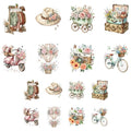 ANATTASOUL Vintage Floral & Suitcase 16PCS Heat Transfers Ready to Press - style: Vintage Floral and Suitcase