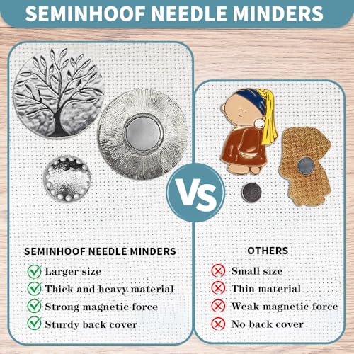 Magnetic Needle Minder Magnet Embroidery Accessories and Supplies Embroidery Needle Holder Cross Stitch Holder Needlework Supplies (Cardinal) (TreeofLife) - size: TreeofLife