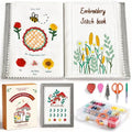 CYANFOUR 2026 New Embroidery Stitch Book Kit for Adults Beginners - color: embroidery book kit