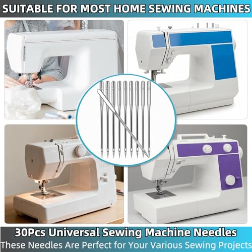60 Pcs Universal Heavy Duty Sewing Machine Needles Size HAX1 110/18,100/16,90/14,Quilting Sewing Machine Needles for Thick Fabric Leather Jeans Canvas Embroidery,Compatible with Kind of Sewing Machine