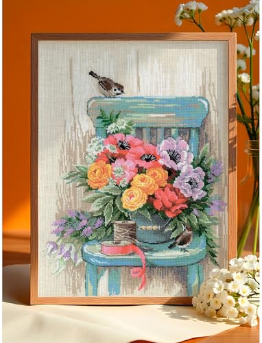 RIOLIS 2299 Garden Flowers Counted Cross Stitch Kit 11.75 x 15.75 in - style: Garden Flowers 2299