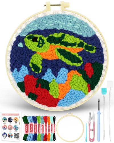 FIVEIZERO Punch Needle Kit for Beginners,Sea Turtle Patterns - color: Sea Turtle