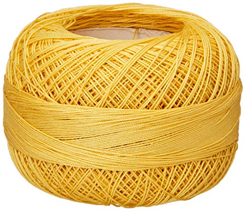 Lizbeth Size 80 HH80613 HH80 Lizbeth Cotton Thread 184 Yds 10G, Golden Yellow Medium - color: Golden Yellow Medium