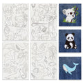BENECREAT 4 Sheets 42Pcs Zoo Animals Water Soluble Embroidery Patterns, Land and Ocean Animals Hand Sewing Stabilizers Stick and Stitch Embroidery Paper for Shirts, Coats, Bags, Towels - style: Zoo Animals