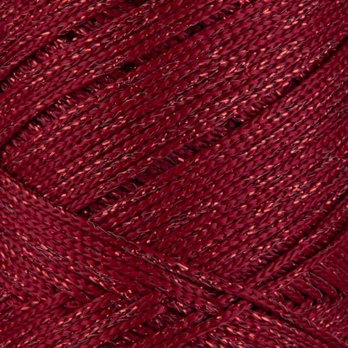 S Sensy 2mm Sparkle - Premium Polypropylene Macrame Cord Dark Red 252 Yards - color: Dark Red Sparkle, size: 1 Skein