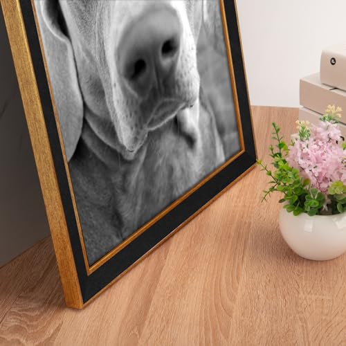 Suede 16x20 Frame - Single Frame, Christmas Elegant Black 16 x 20 Poster Frame with Mat for 11x14, 16x20 Picture Frames for Artwork, Puzzles, Photos and Movie Posters - color: Black, size: 16" x 20" / 11" x 14" mat