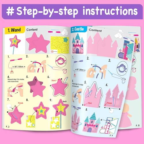 EZCRA Fairy Sewing Kit for Kids Ages 4-8 - 4 Beginner Projects - color: Princess 4-in-1