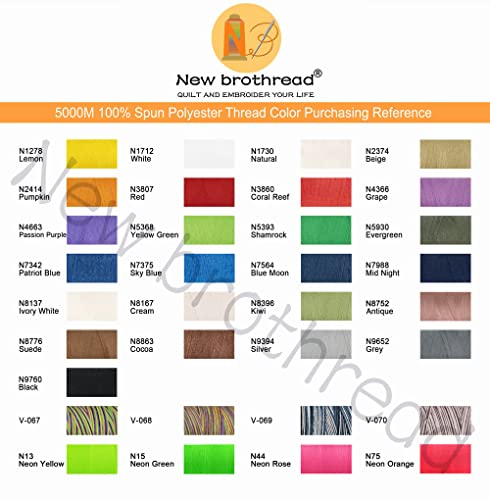 New brothread 4 Large Cones All Purpose Polyester Thread -Beige - color: 4xBeige
