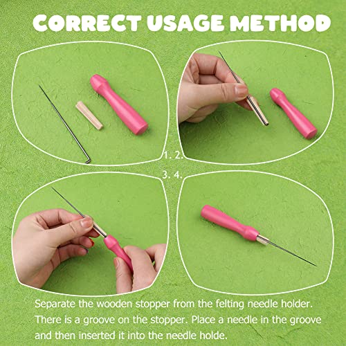 Wonvoc 80 Pcs Needle Felting Needles, 4 Sizes Triangle Felting Needles - color: triangle-80