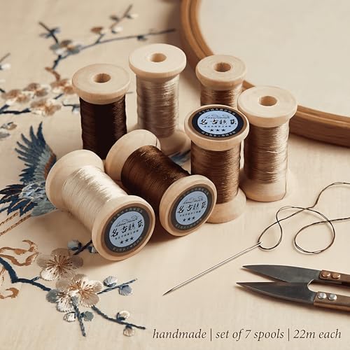 Natural 100% Mulberry Handmade Embroidery Silk Thread Silk Floss (55) - color: 55