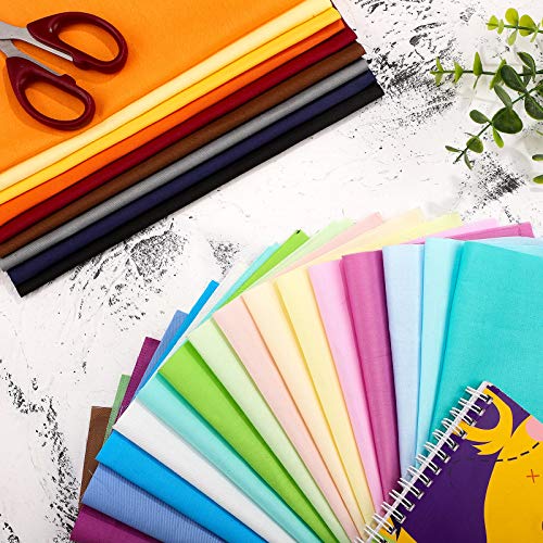 Macarrie 40 Pcs 10 x 10 Inch Cotton Fabric Squares Crafts Fabric Quilting Patchwork Bundles Multicolor Squares Sewing Craft Precut Materials Scrap for DIY Craft Holiday Cloths Handmade(Classic Color)