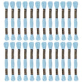 HARFINGTON 24 Skeins Embroidery Floss 8m Each Egyptian Long Fiber Cotton Cross Stitch Thread 26S/2x6 for Embroidery Projects Bracelet, Sky Blue - color: Sky Blue