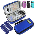 Medineed Temperature Display Insulin Travel Case, 2PCS Ice Packs, Blue - color: Blue