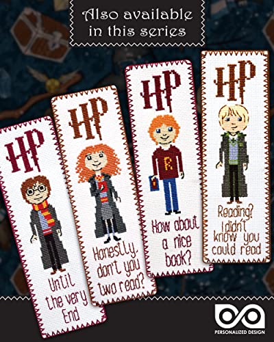 Personalized.Design Cross Stitch Bookmark Kit with Luna Lovegood Quote 'You're just as Sane as I am' - color: Luna
