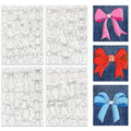 BENECREAT 4 Sheets Bow Water Soluble Embroidery Stabilizers, 36pcs Embroidery Paper with Pre-Printed Sewing Embroidery Stabilizers for Embroidery Hand Sewing Lover Beginners - color: Bow Tie