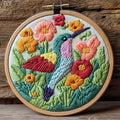 Punch Needle Kits for Beginners Hummingbird Flying in Flowers 20x20cm-13 - color: 06-Hummingbird