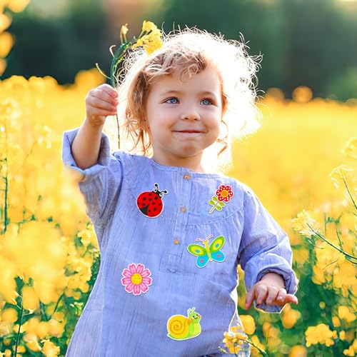 AUGSUN 36Pcs Spring Iron on Patches Garden Embroidered Sew Applique - style: Spring